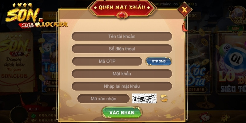 Hướng dẫn lấy lại mật khẩu tài khoản game bài nếu quên